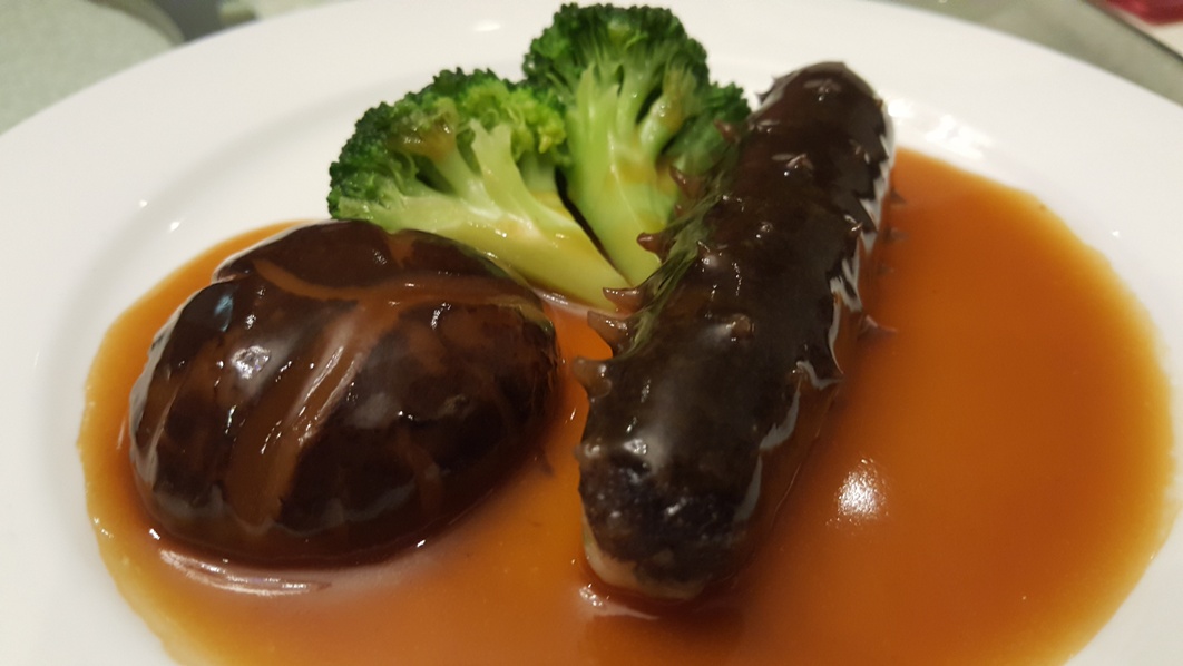 Stuffed Japanese Sea Cucumber w Abalone Sauce Hooi Khaw & Su