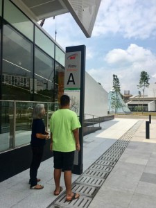 Cochrane station with its miniature I.M.Pei's glass pyramid