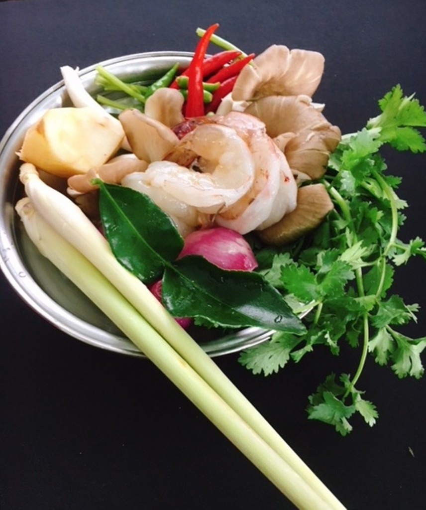 Ingredients for the Tom Yum Goong