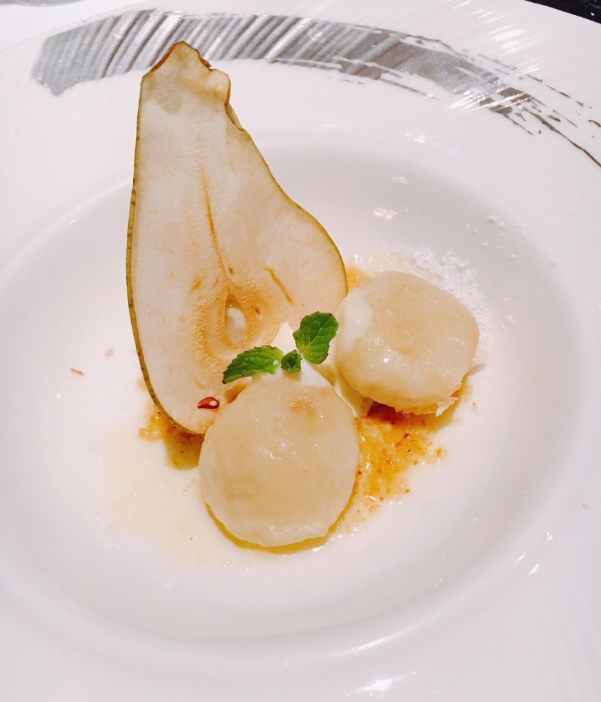 Old Prague's Pear Dumplings, marzipan, breadcrumbs, nutty butter