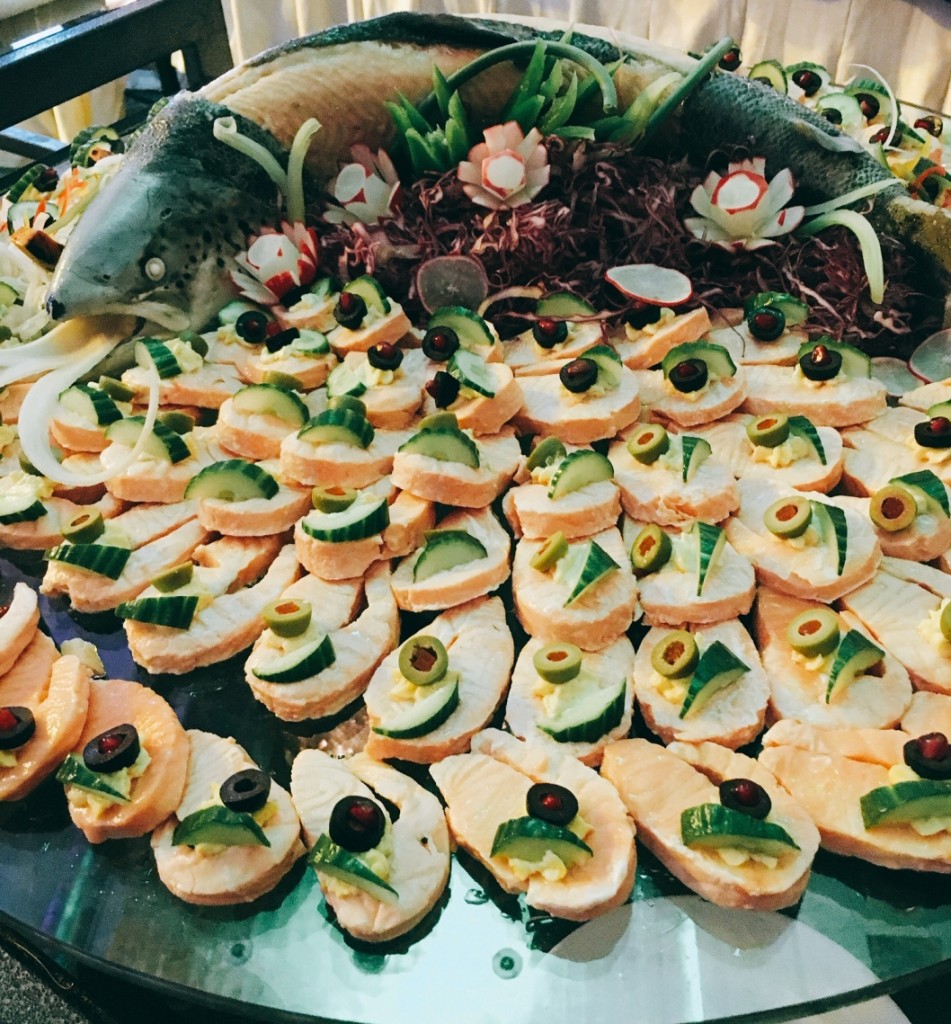 Whole Poached Salmon at the Norwegian Seafood Gala Dinner