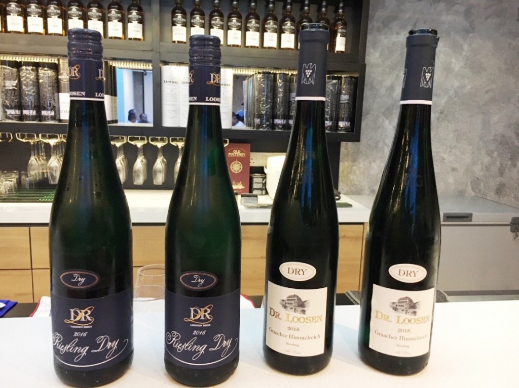 Some of the dry Dr Loosen Rieslings